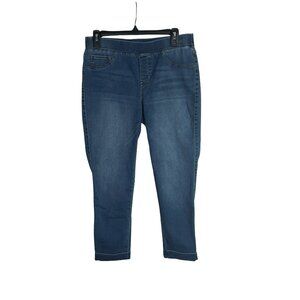 Sound/Style Lucy Pull On Crop Silk Denim Jeggings Jeans Sz Medium